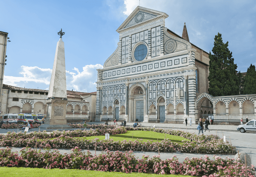"The Façade of Santa Maria Novella in Florence, Italy"