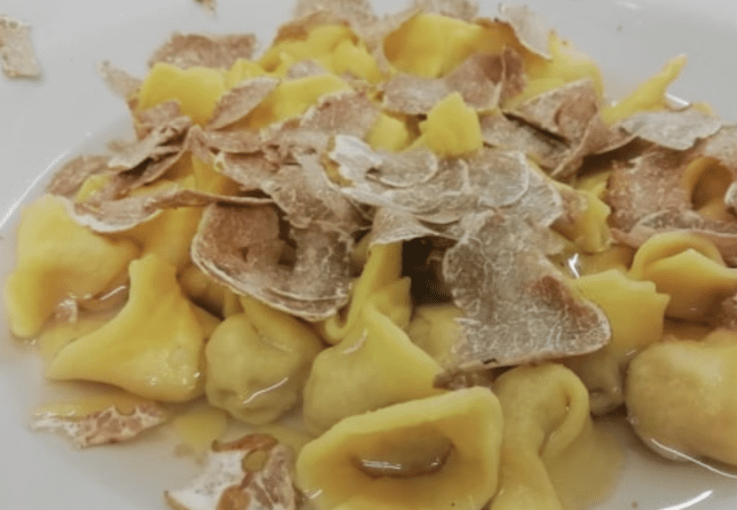Cappelletti in Brodo Al Tartufo Bianco ("Cappelletti Pasta in Broth with White Truffle")