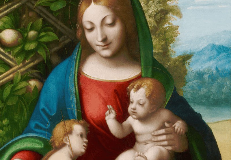 "Virgin, Child and Young St. John the Baptist” by Correggio