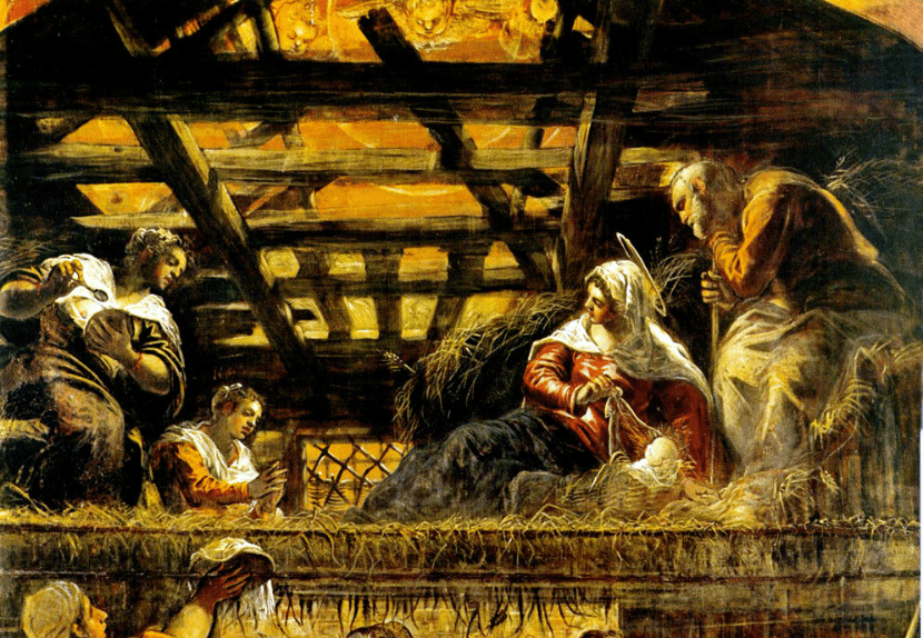 "Adoration of the Shepherds" by Tintoretto (San Rocco)