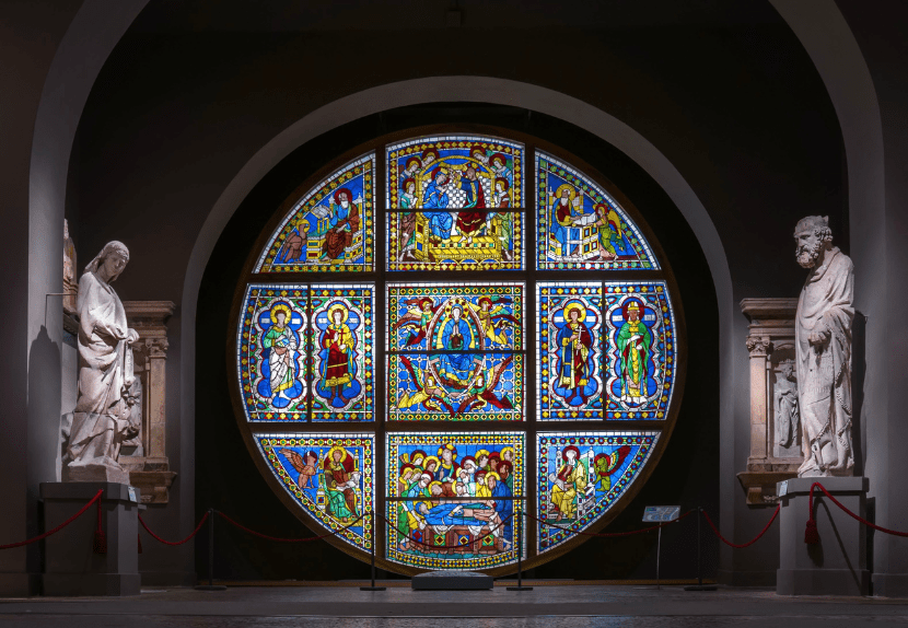 "Stained-glass Window" by Duccio in the Museo dell’Opera del Duomo, Siena