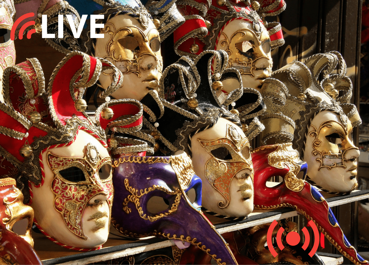 "Live Virtual Tour direct from Venice, Italy - Carnevale and the Art of Mask Making"
