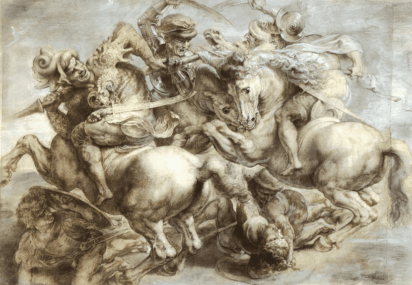 “The Battle of Anghiari” by Peter Paul Rubens (after Leonardo da Vinci)