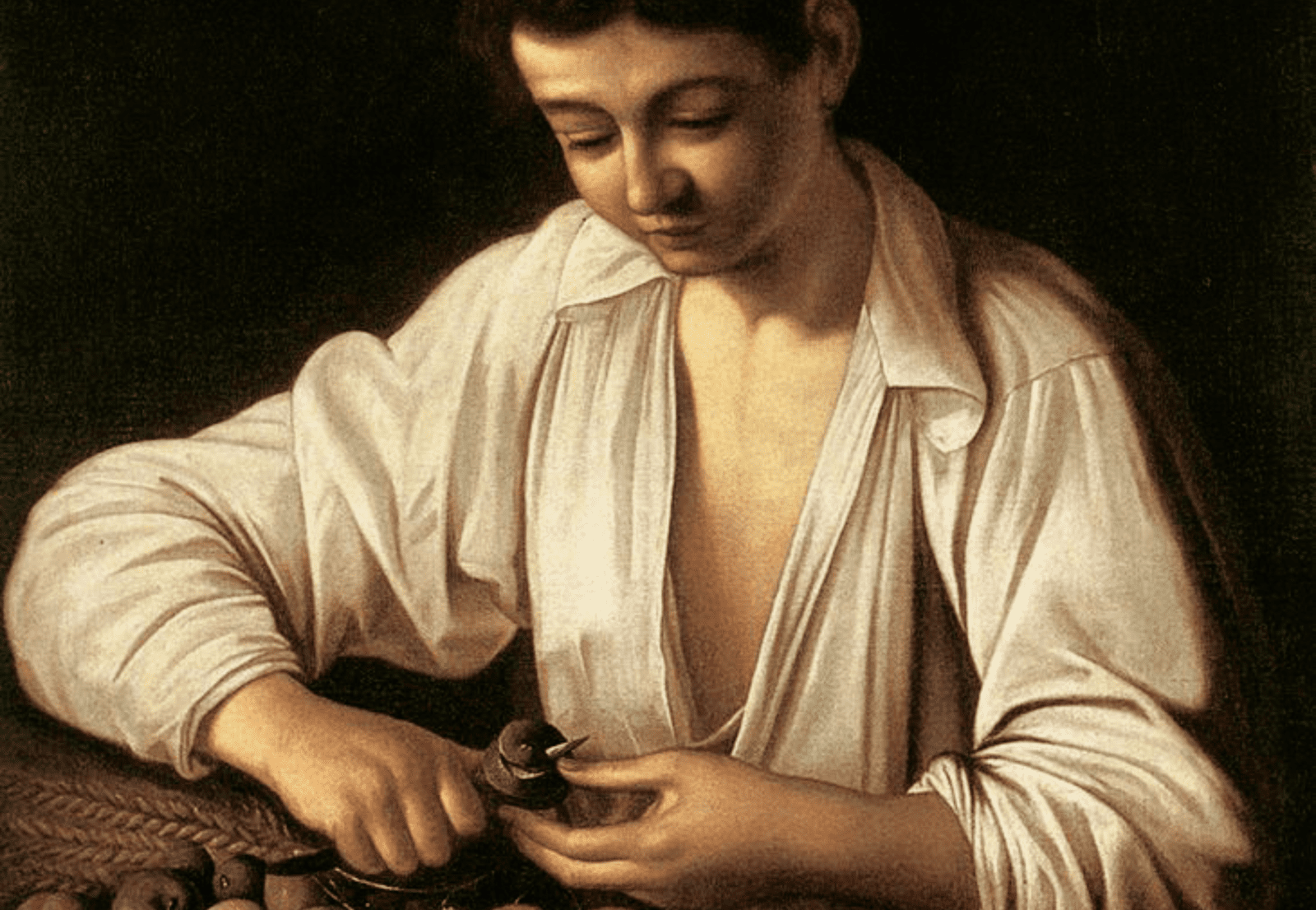 "Boy Peeling Fruit" (Caravaggio)