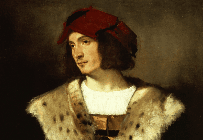 "Portrait of a Man with a Red Hat" Titian