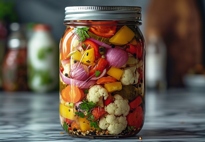 Verdure alla Giardiniera (Italian Pickled Vegetables)