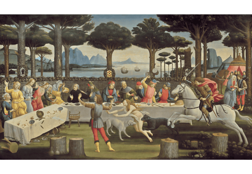"Stories of Nastagio degli Onesti" by Botticelli